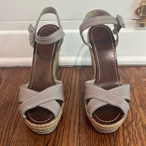 Christian Loubitin Almeria 120 Grey Leather Espadrilles